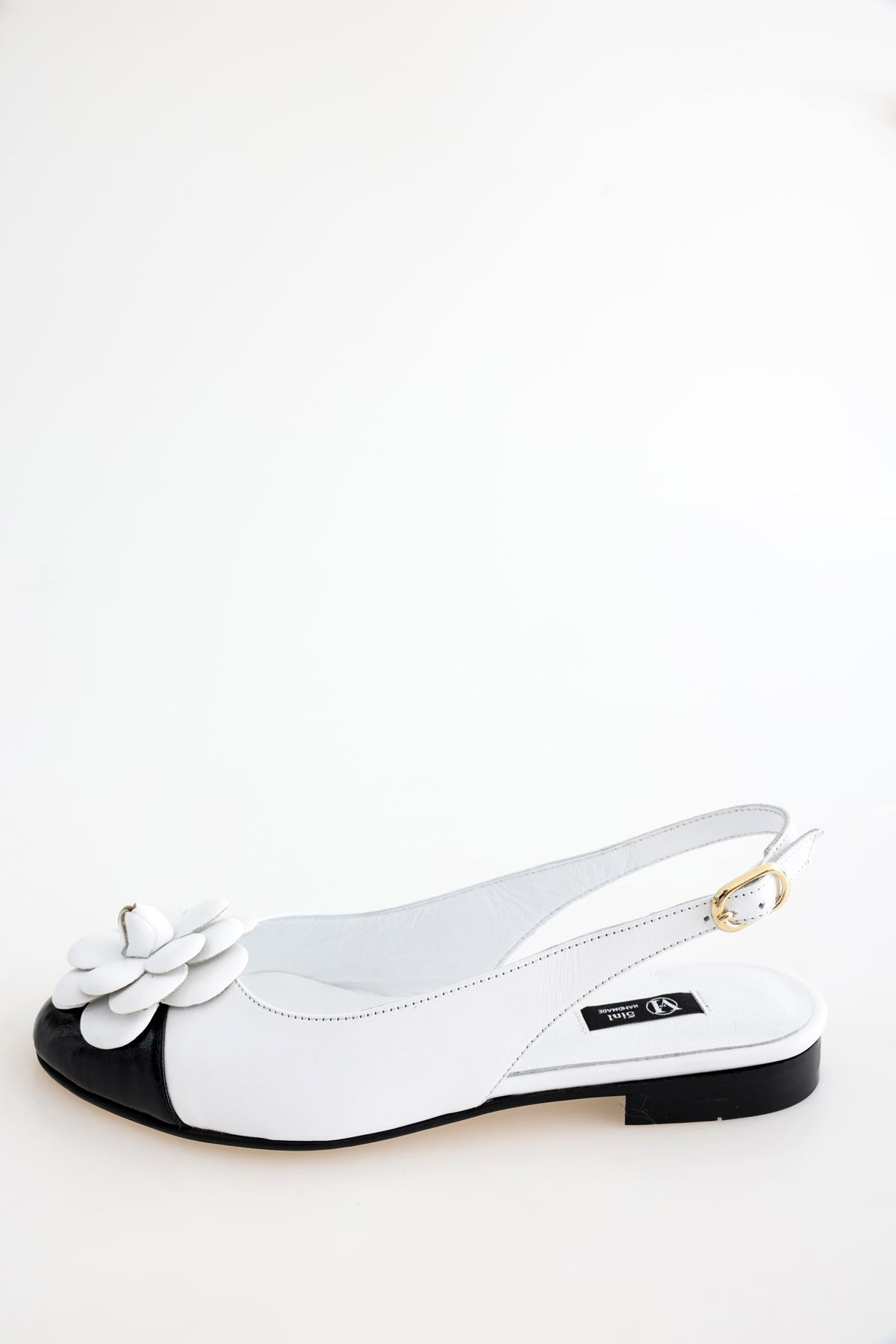 Beyaz Slingback Babet 209