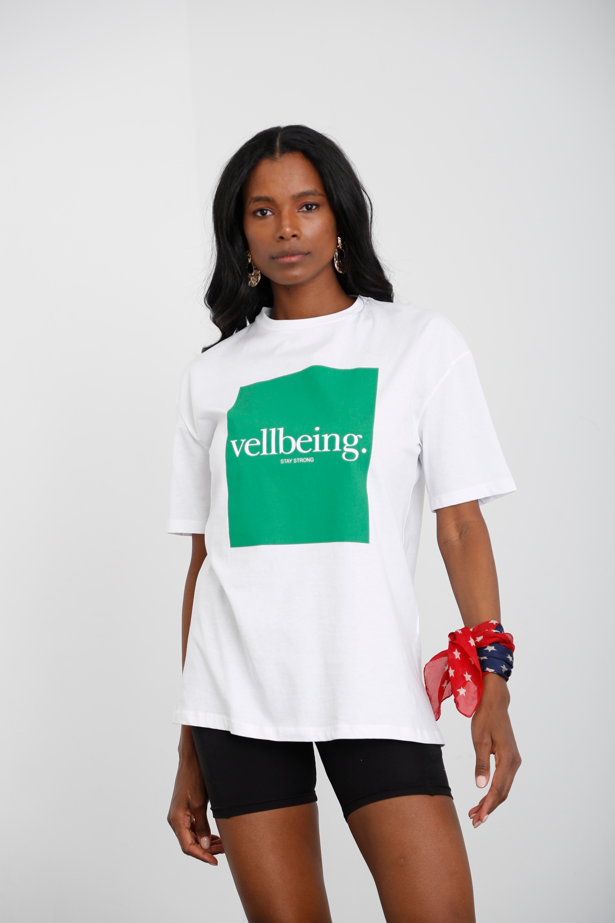 Beyaz Vellbeing Baskılı Tshirt 80411
