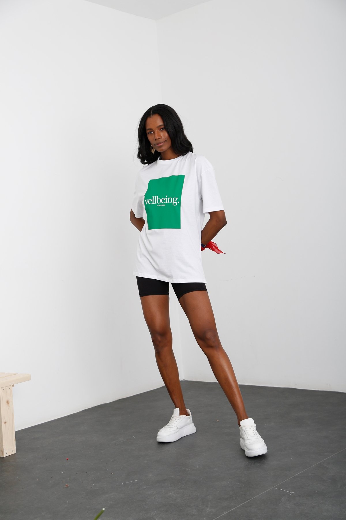 Beyaz Vellbeing Baskılı Tshirt 80411