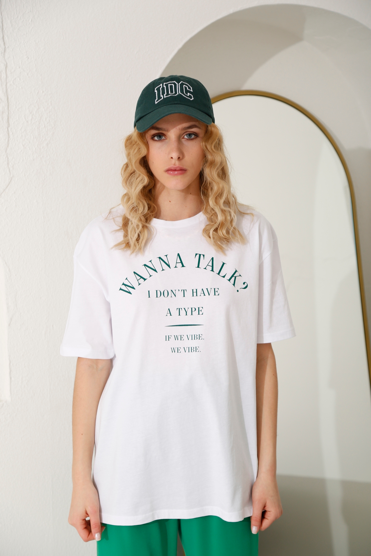 Beyaz Yazı Baskılı Tshirt 80364