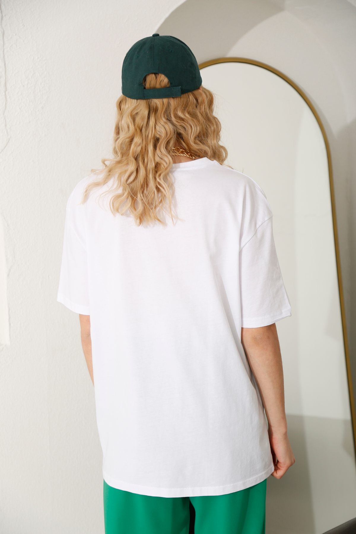 Beyaz Yazı Baskılı Tshirt 80364