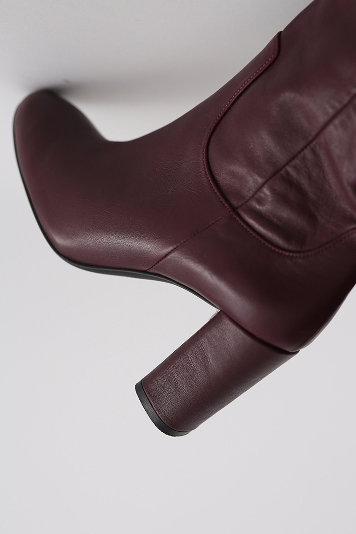 Bordo Topuklu Çizme 