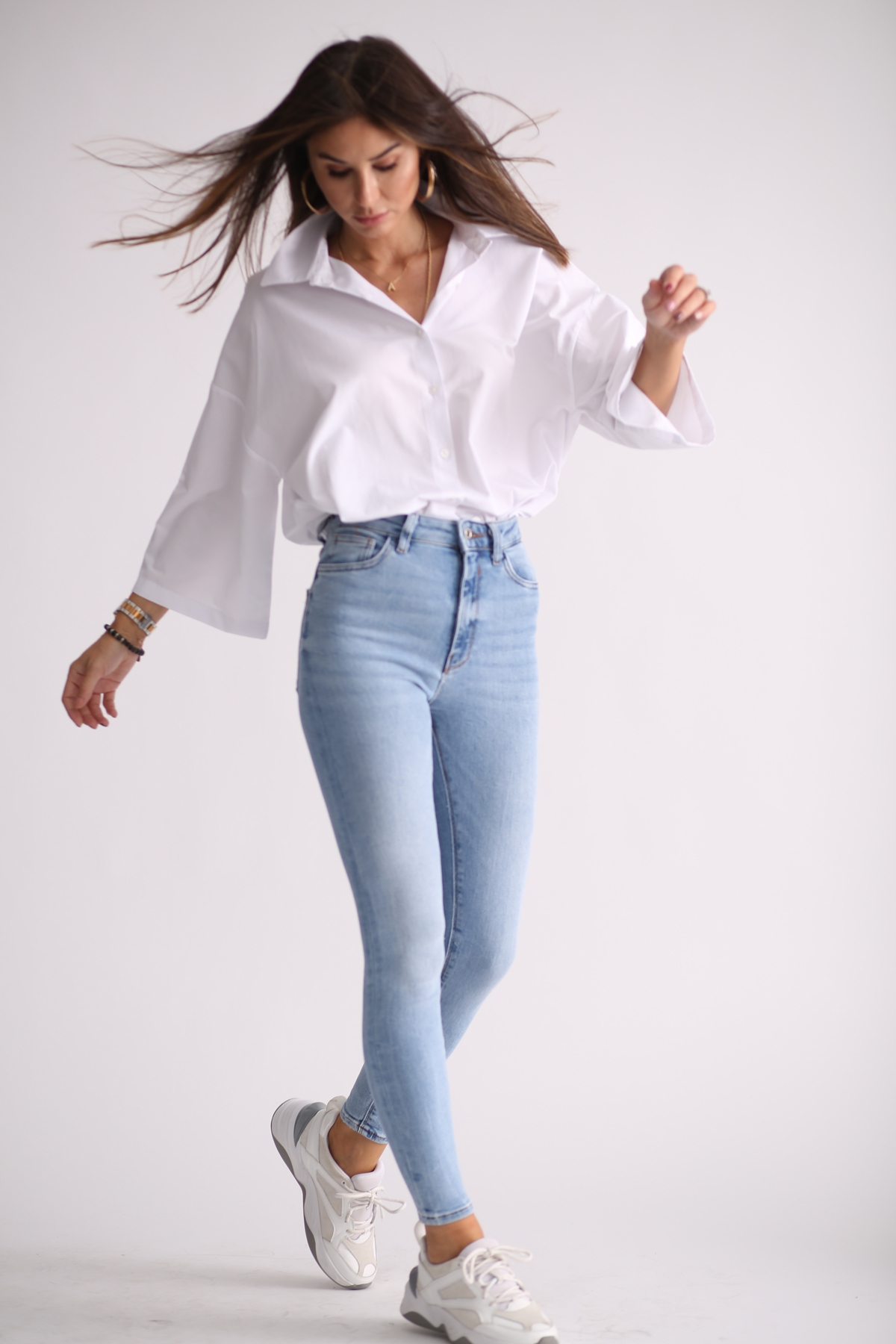 Buz Mavi Eskitmeli Toparlayan Jean 110098