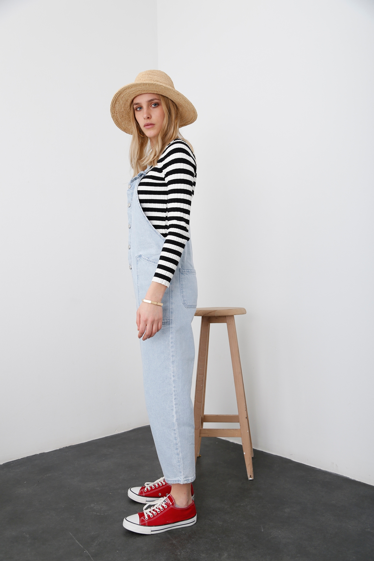 Buz Mavi Jean Salopet 2277