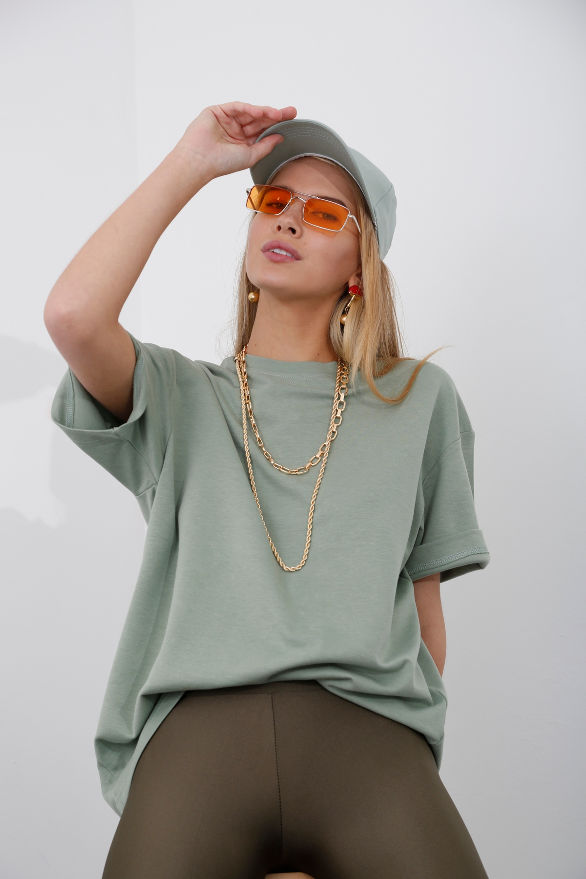Çağla Yeşili Boyfriend Tshirt 