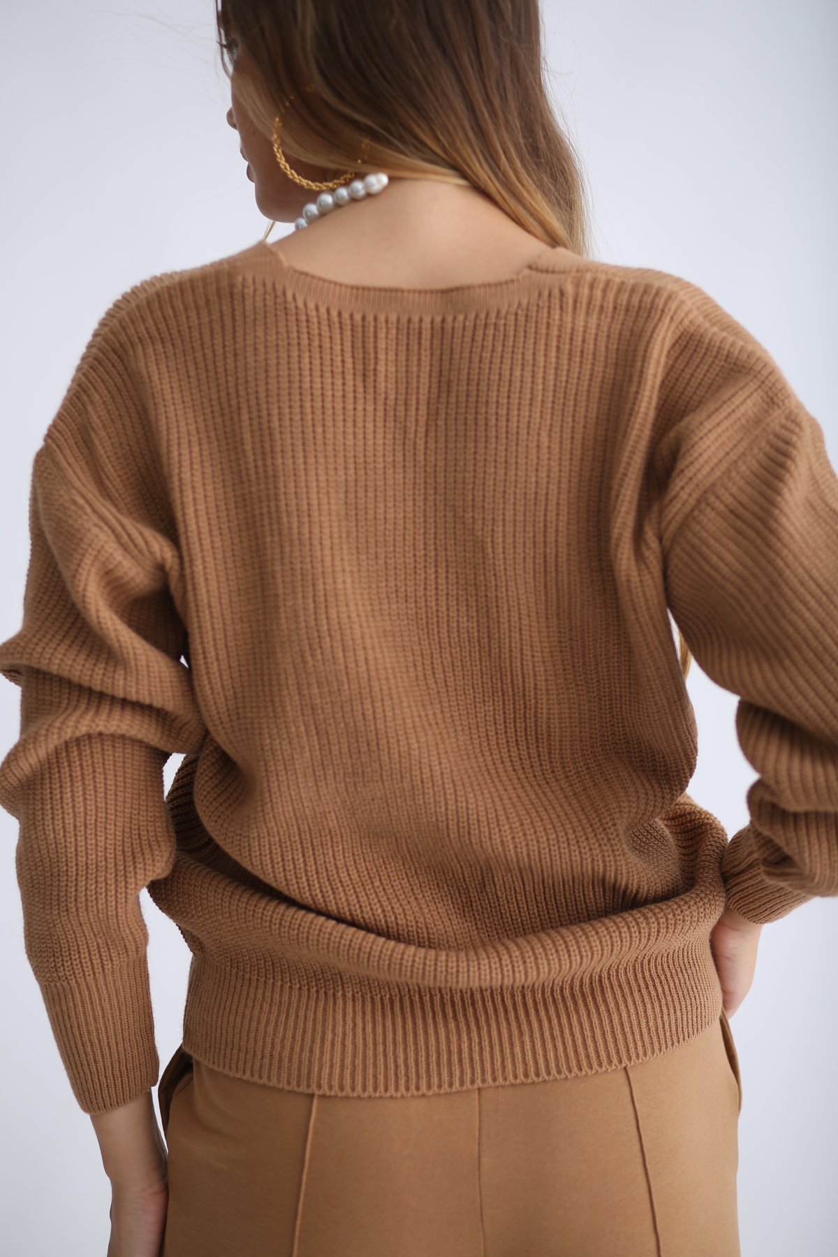 Camel 3 Düğmeli Hırka 5522