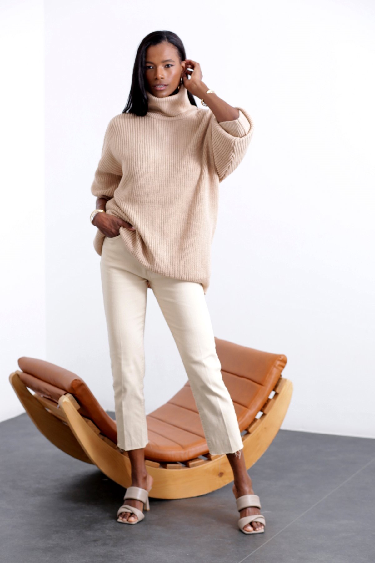 Camel Balıkçı Yaka Kazak 210226