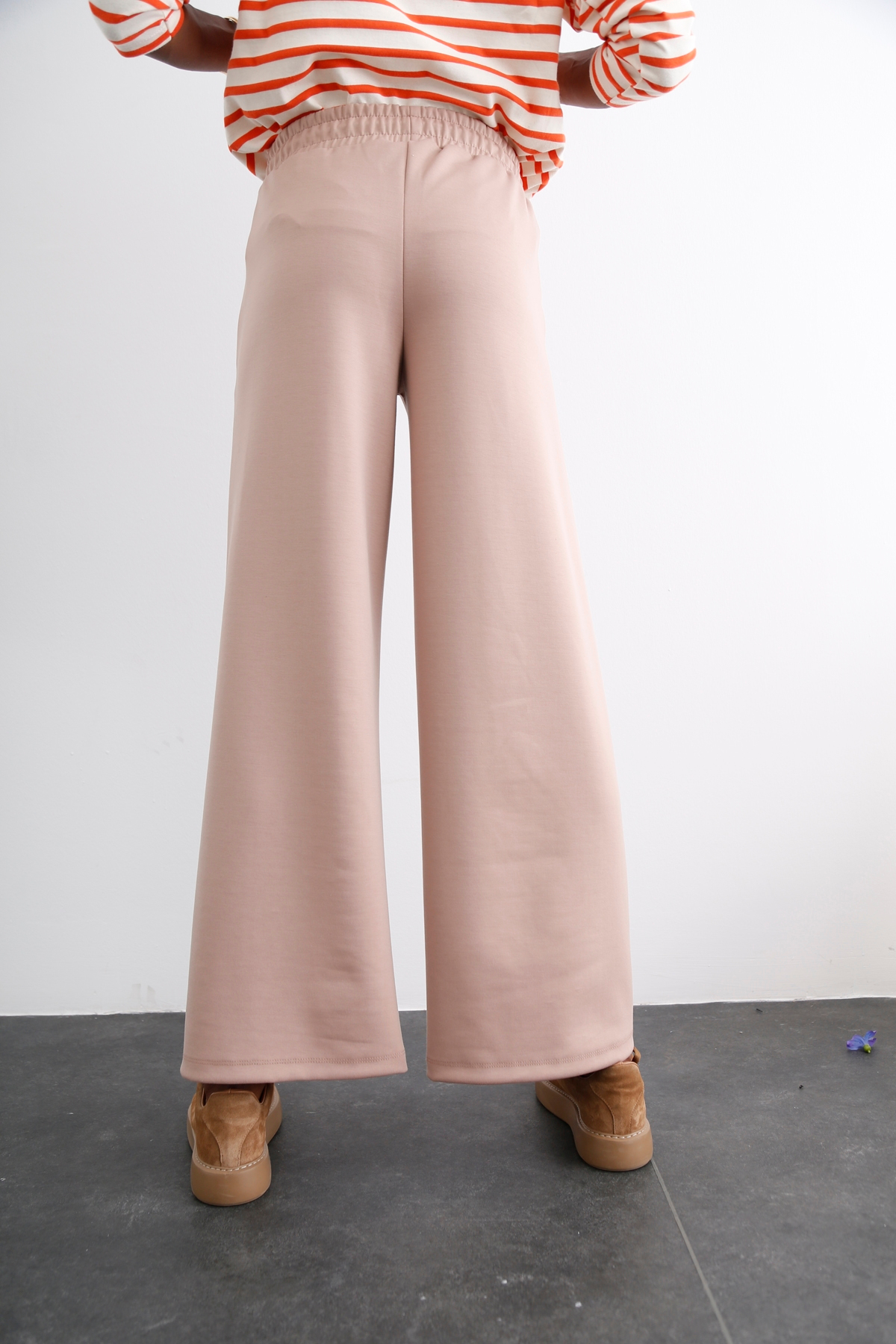 Camel Beli Bağcıklı Eşofman Pantolon 3476
