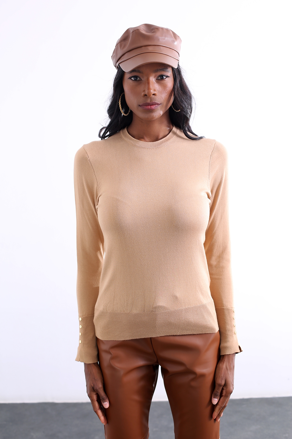Camel Bisiklet Yaka Basic Triko 151026