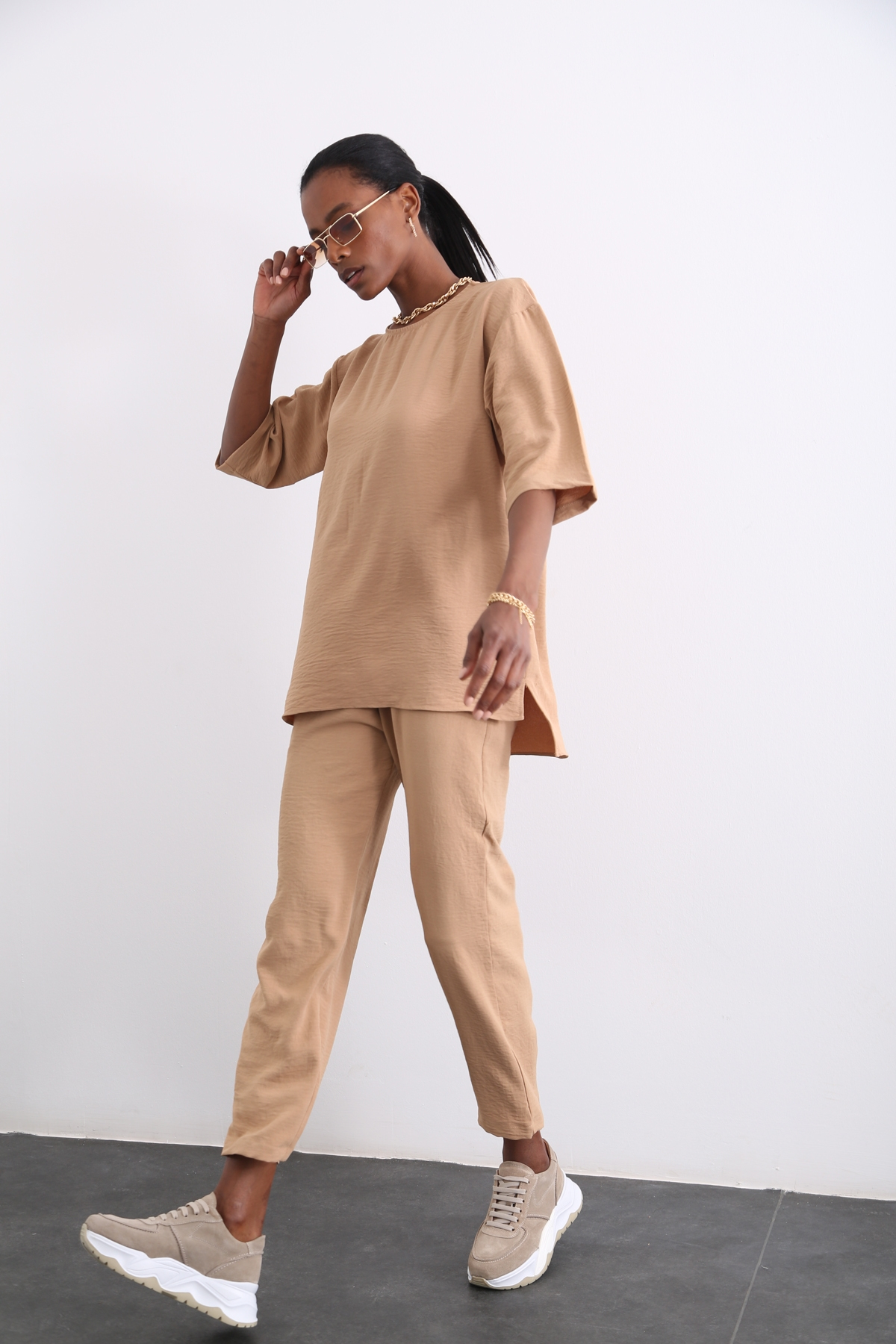 Camel Crep Takım 3426