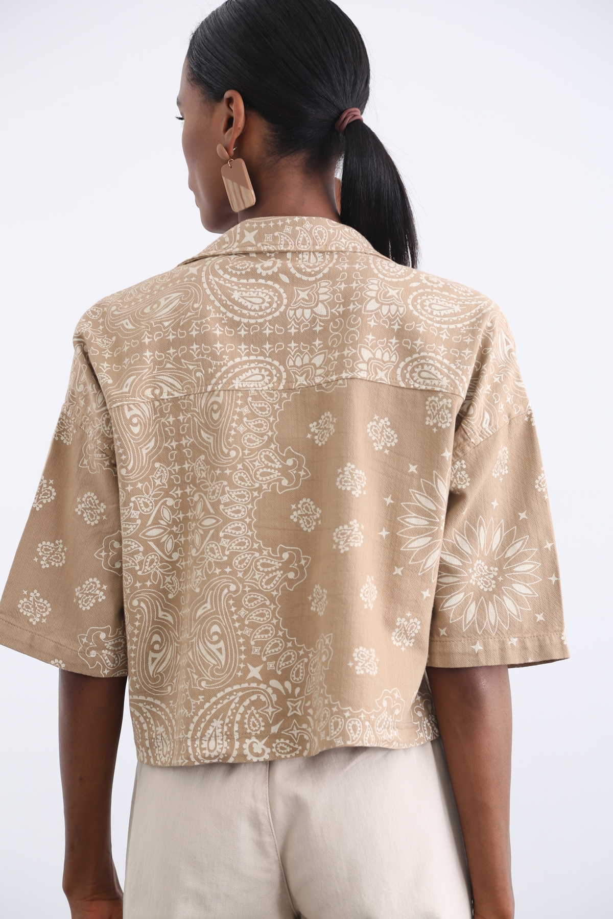 Camel Desenli Ceket 25935