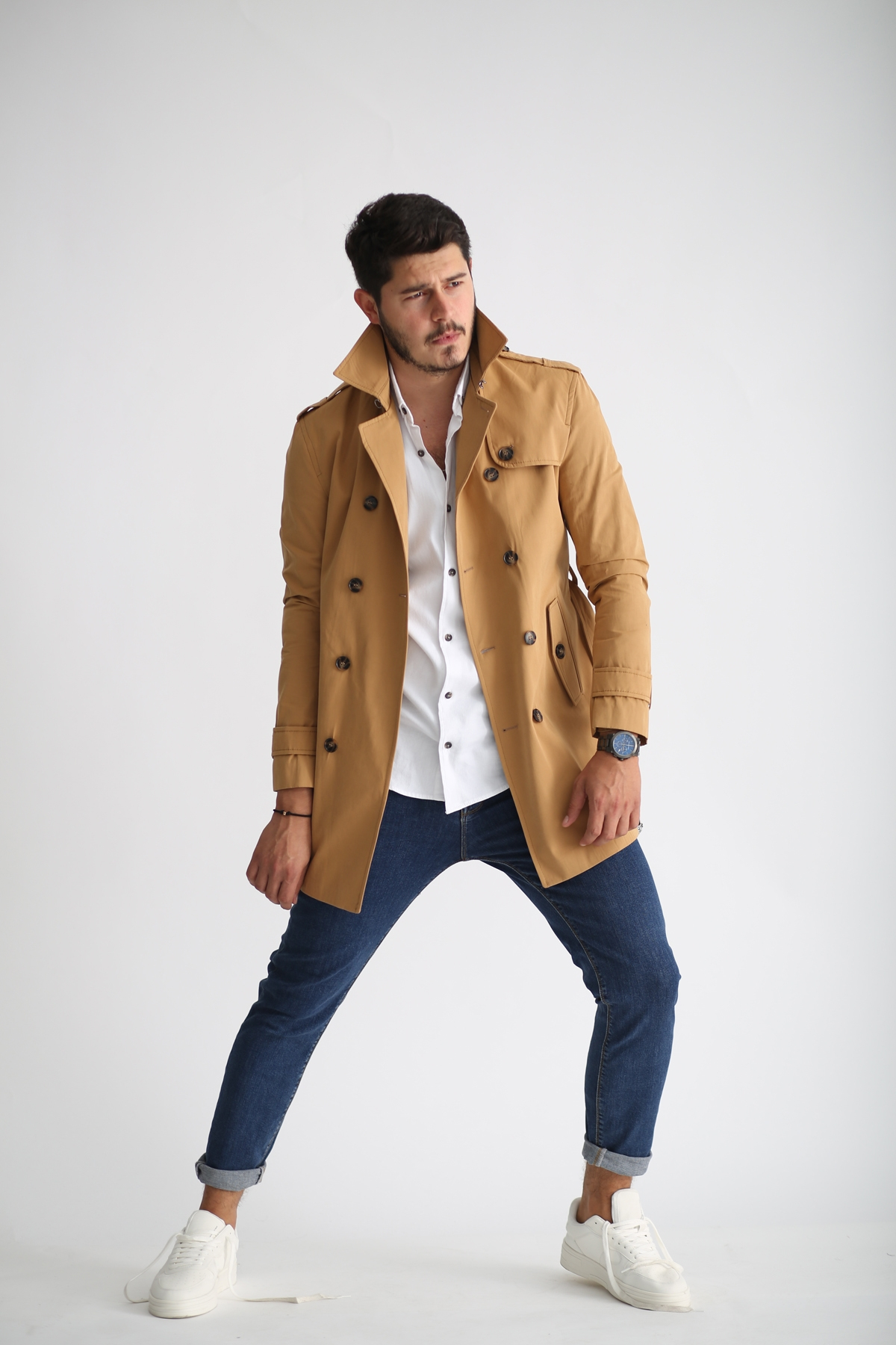 Camel Erkek Trenchcoat 5116