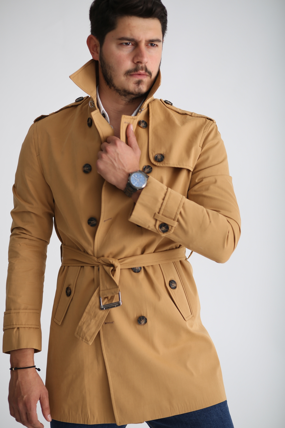 Camel Erkek Trenchcoat 5116