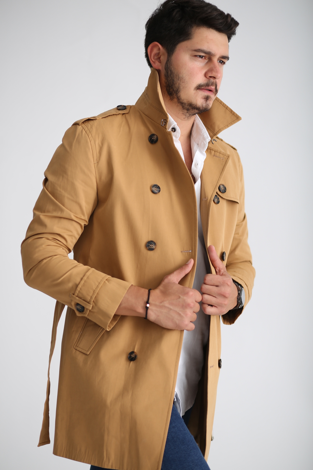 Camel Erkek Trenchcoat 5116