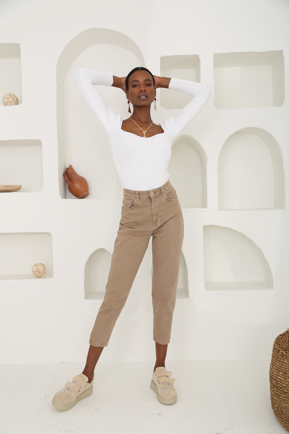 Camel Extra Yüksek Bel Mom Jean 21315