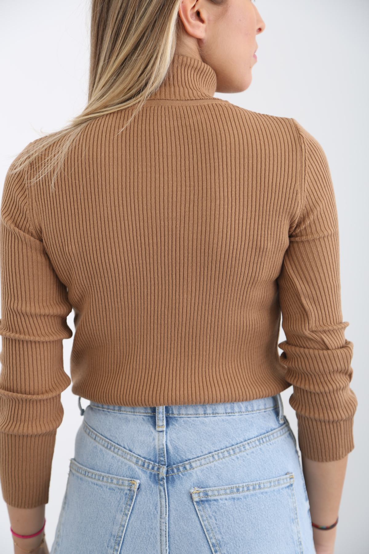 Camel Fitilli Balıkçı Triko 6040