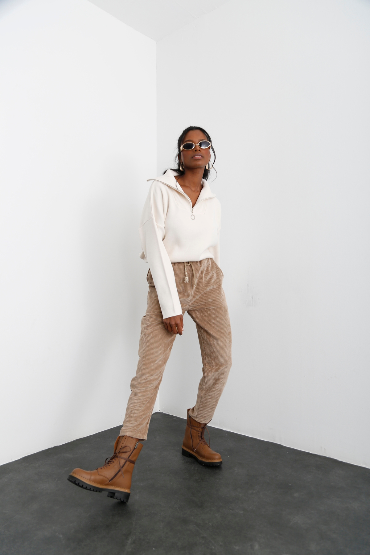 Camel Fitilli Kadife Pantolon 0124
