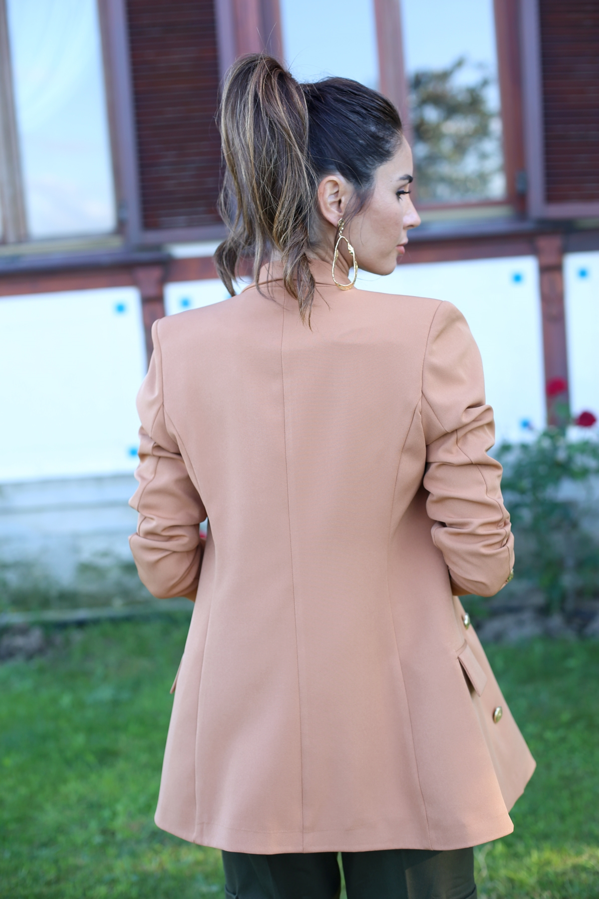 Camel Gold Düğmeli Ceket 