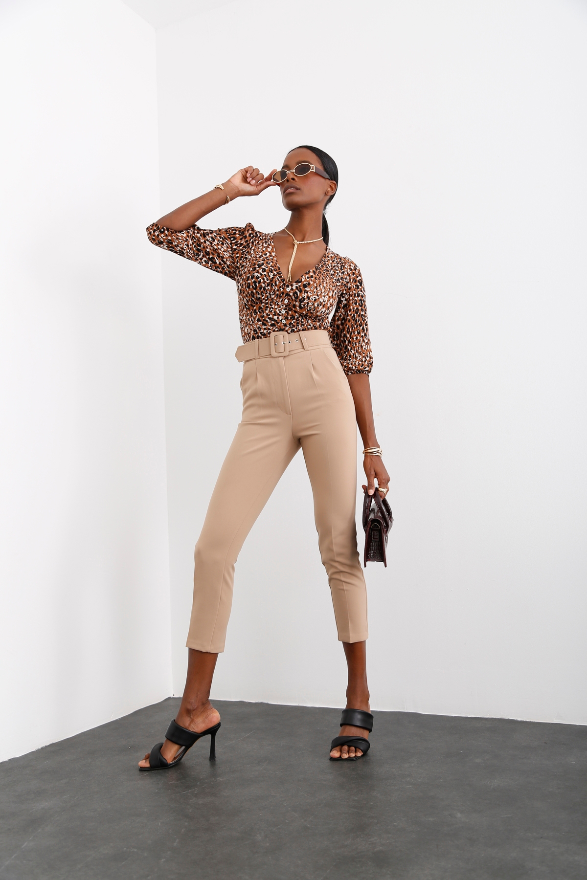 Camel Kemerli Pantolon 2204