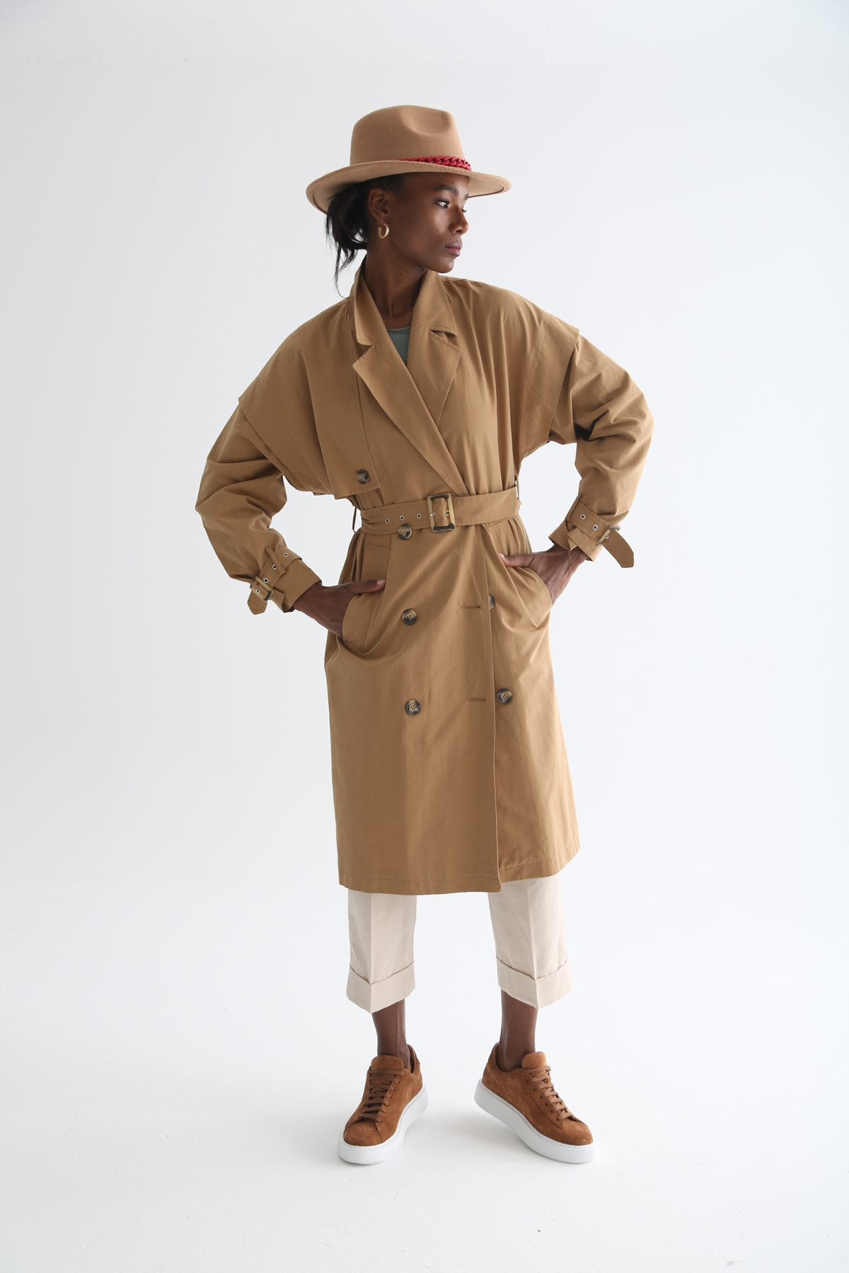 Camel Kruvaze Trenchcoat D87037