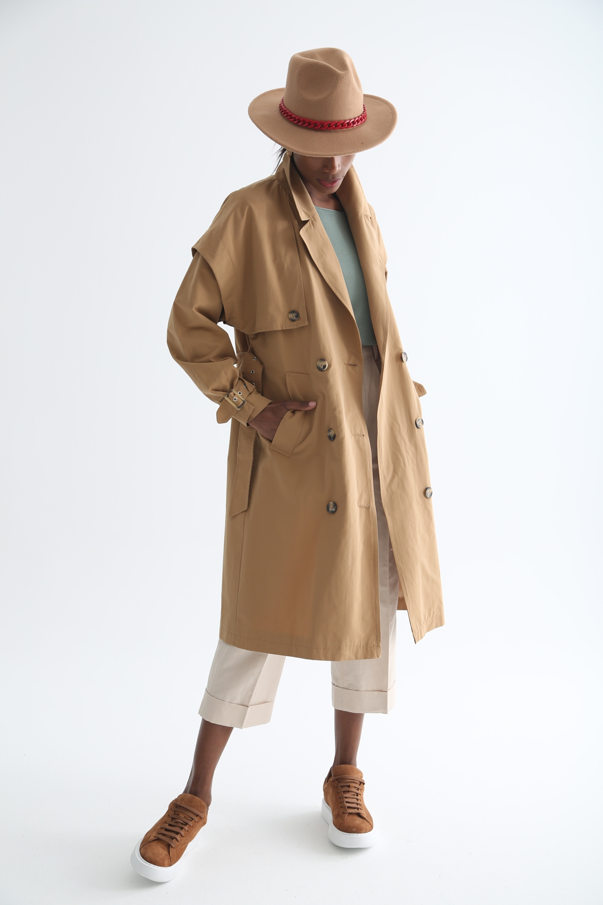 Camel Kruvaze Trenchcoat D87037