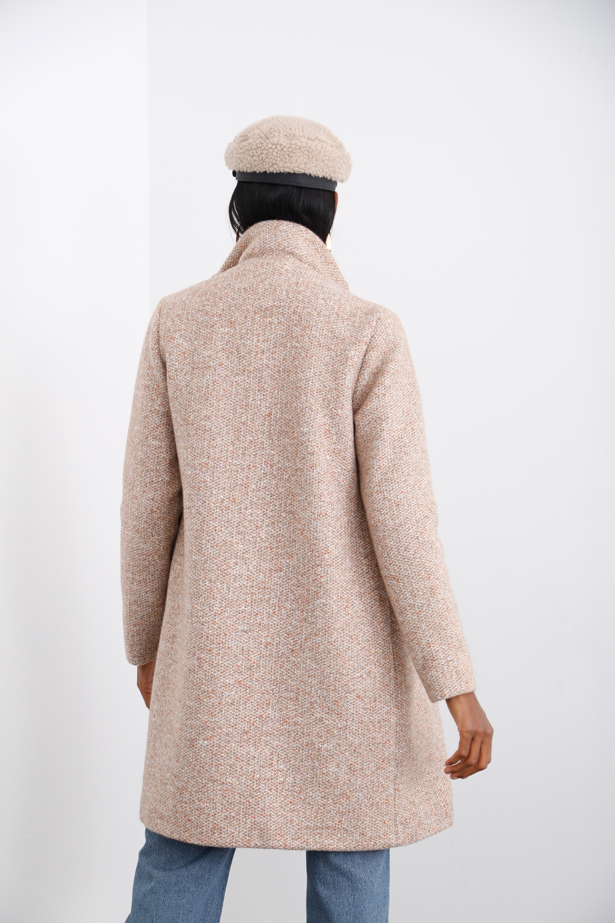 Camel Tek Düğme Cepli Palto D89655
