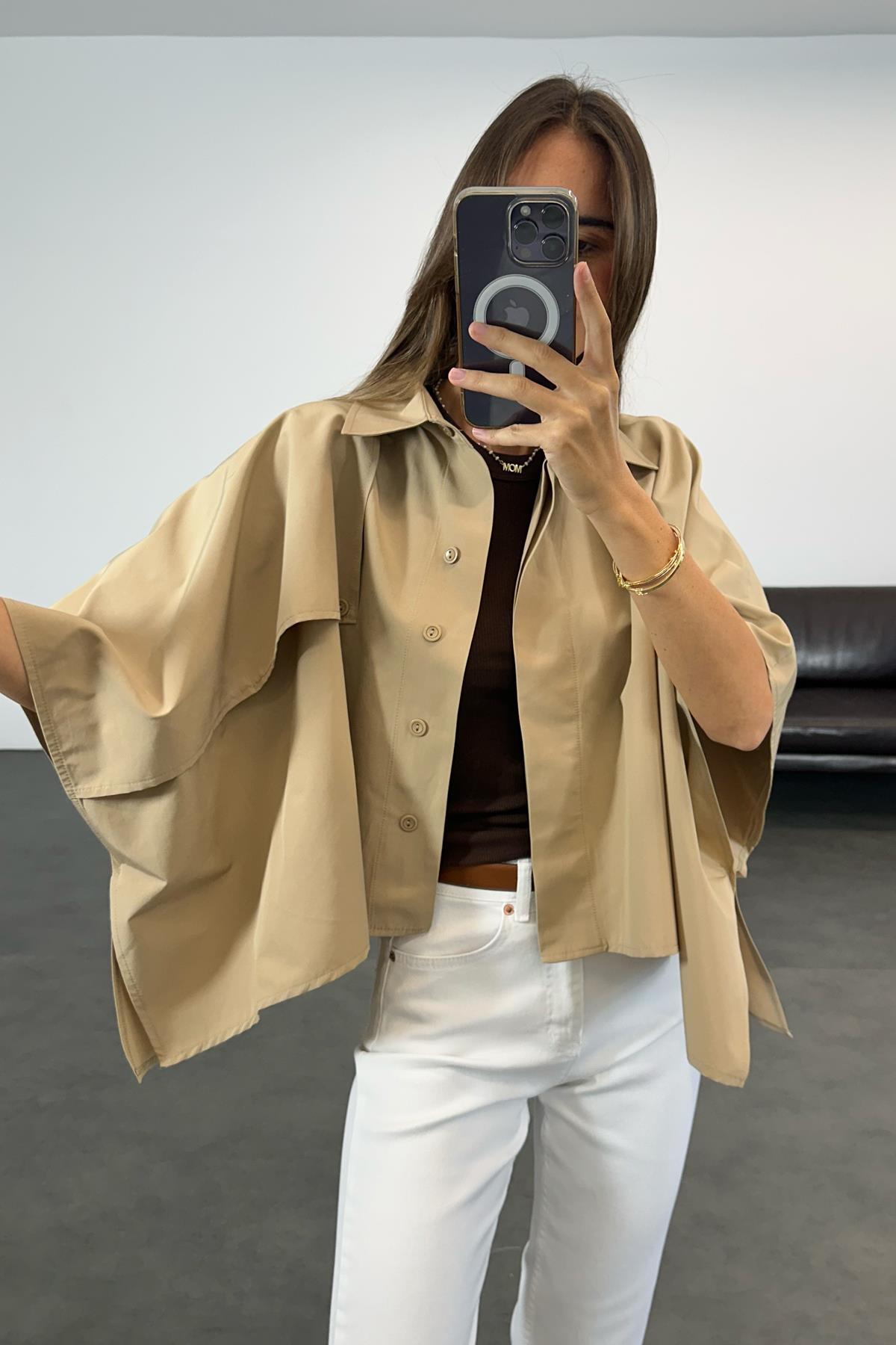 Camel Trenç Ceket 8075