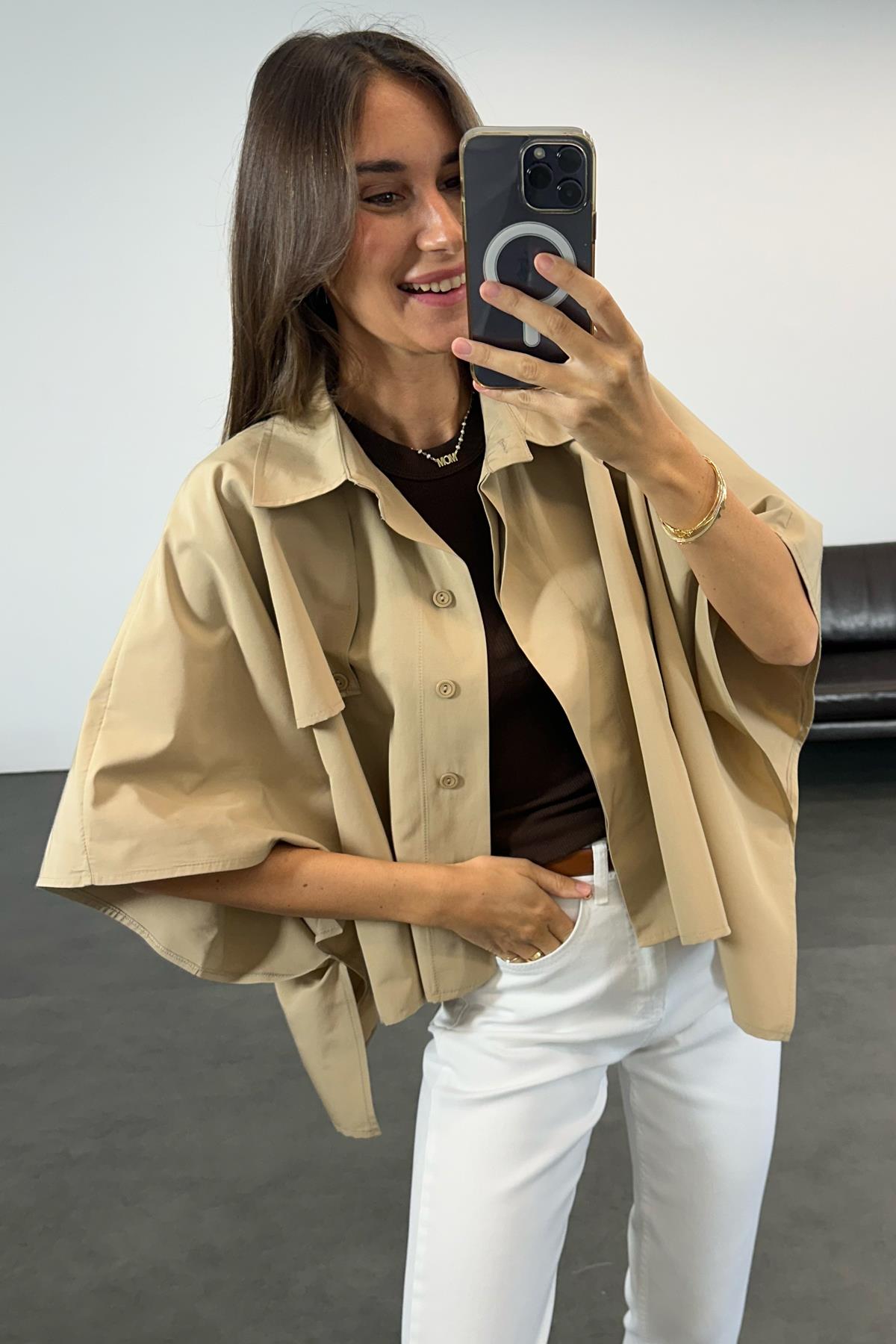Camel Trenç Ceket 8075