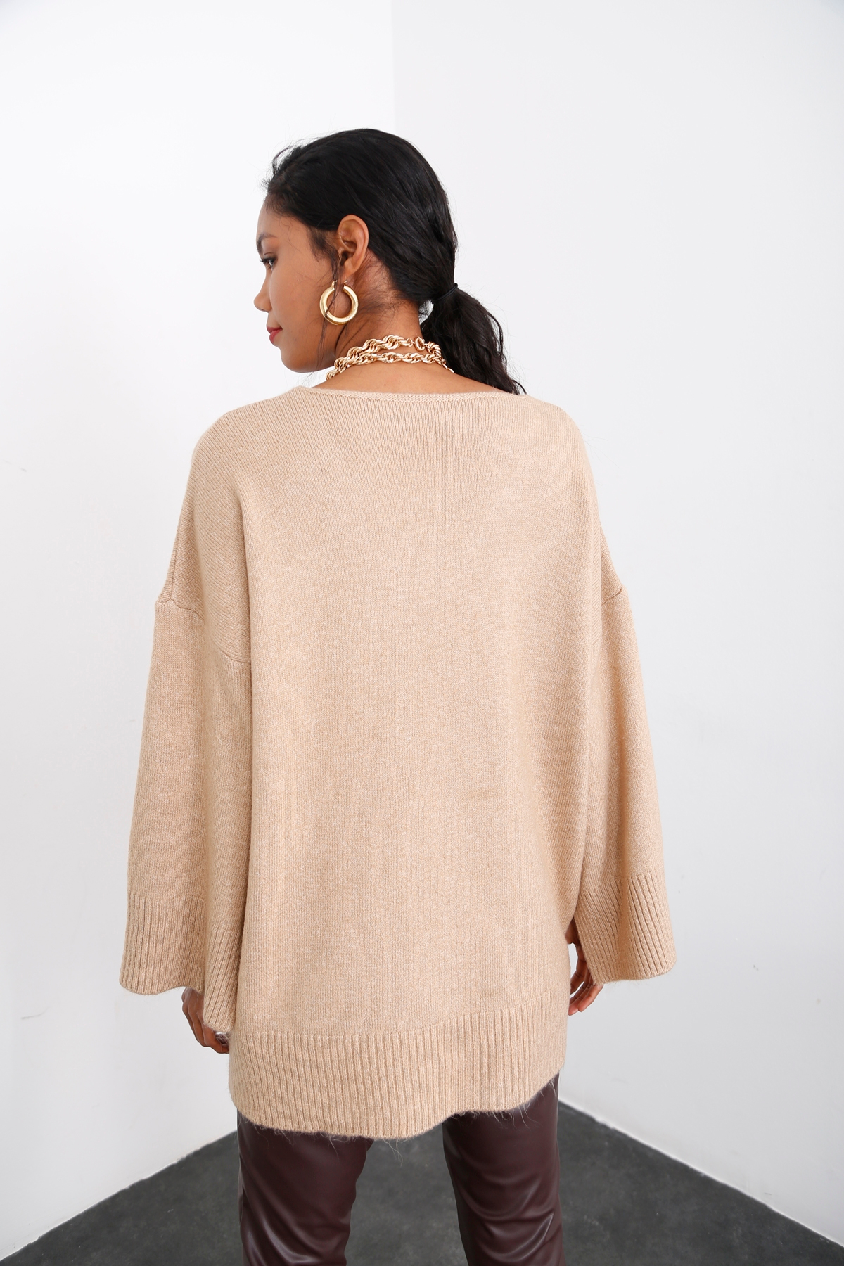 Camel V Yaka Oversize Triko 5616