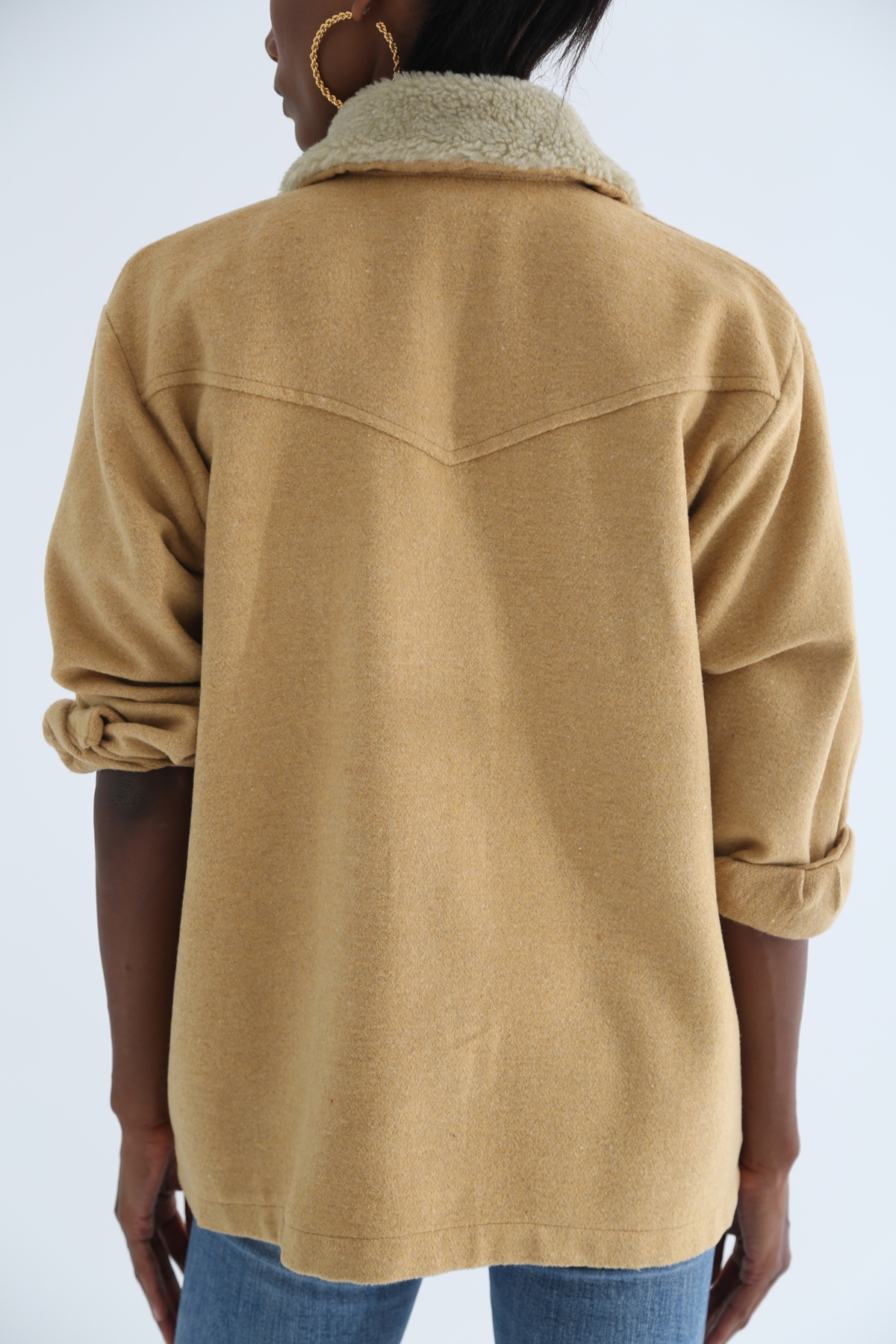 Camel Yaka Detaylı Kapak Cep Ceket 0150