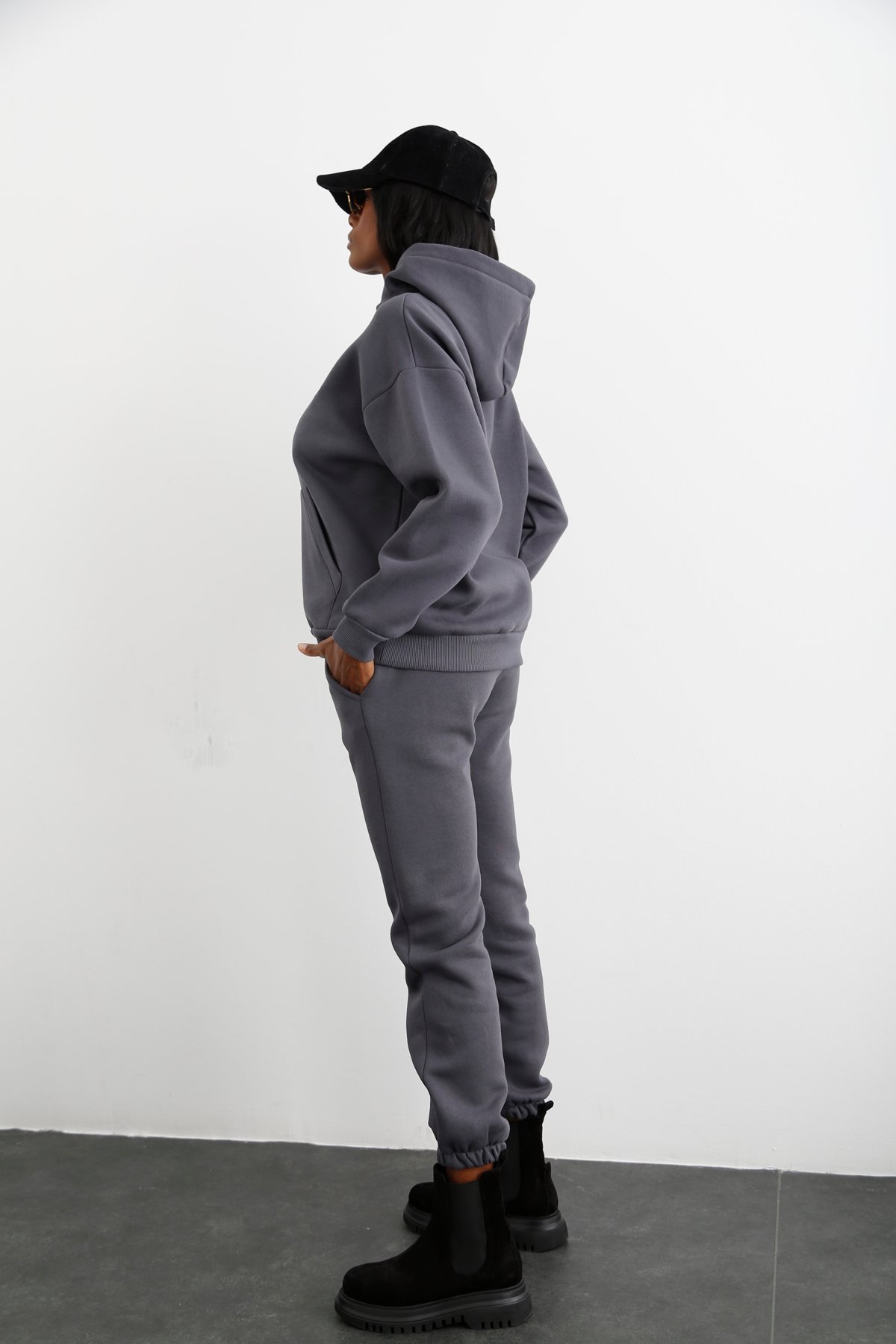 Duman Kapüşonlu Şardonlu Sweatshirt 