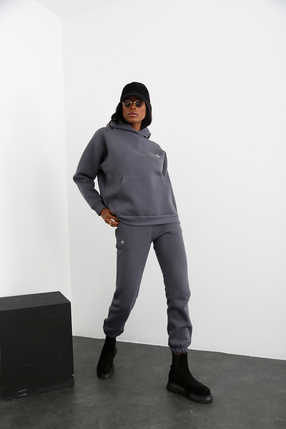 Duman Kapüşonlu Şardonlu Sweatshirt 