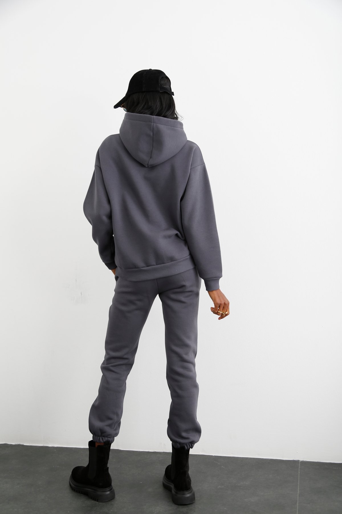 Duman Kapüşonlu Şardonlu Sweatshirt 
