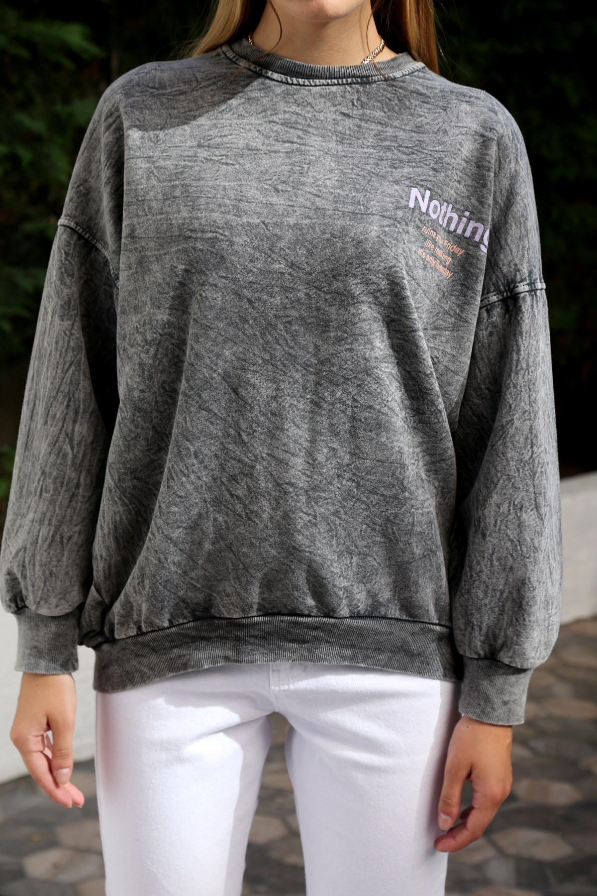 Duman Nothing Baskılı Sweatshirt 7229