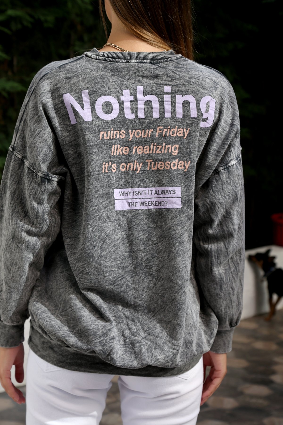 Duman Nothing Baskılı Sweatshirt 7229