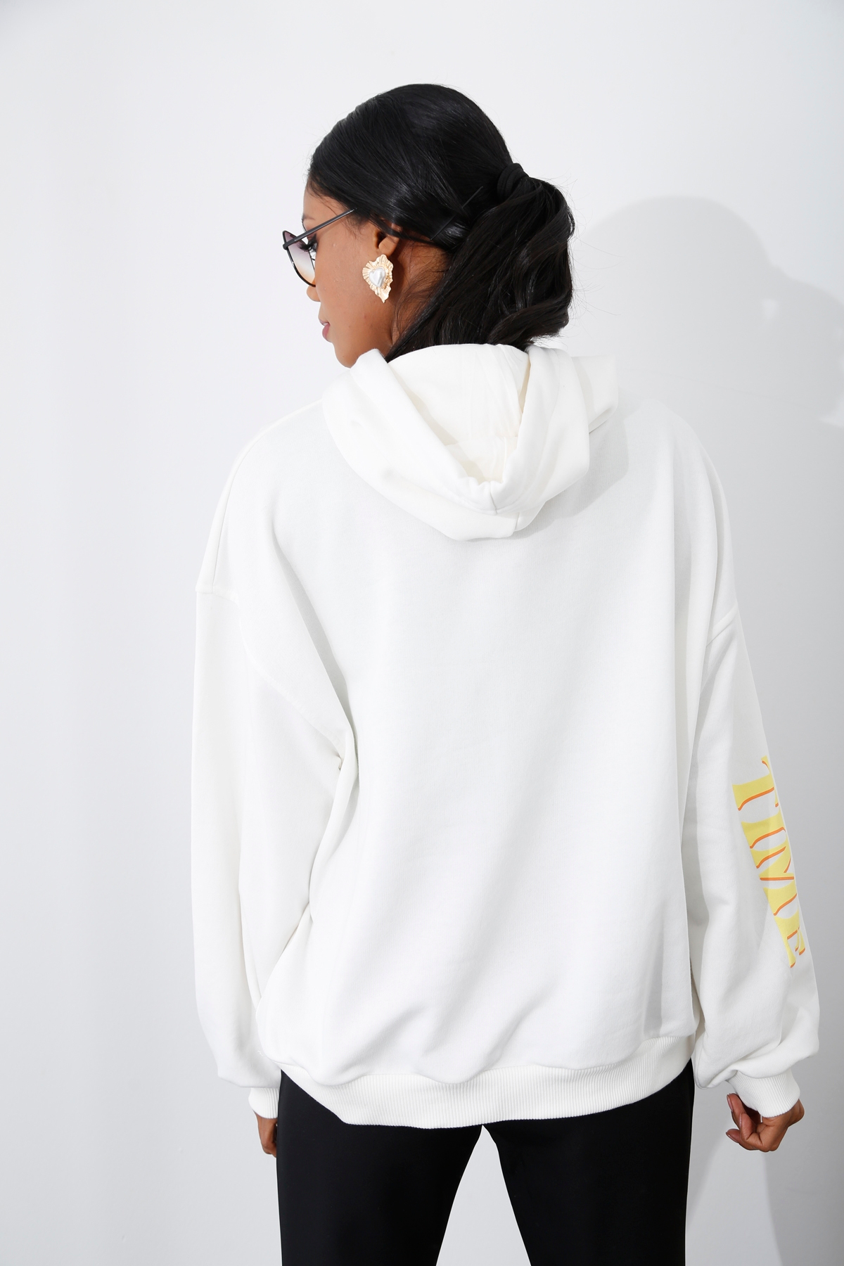 Ekru Blooming Baskılı Sweatshirt 210