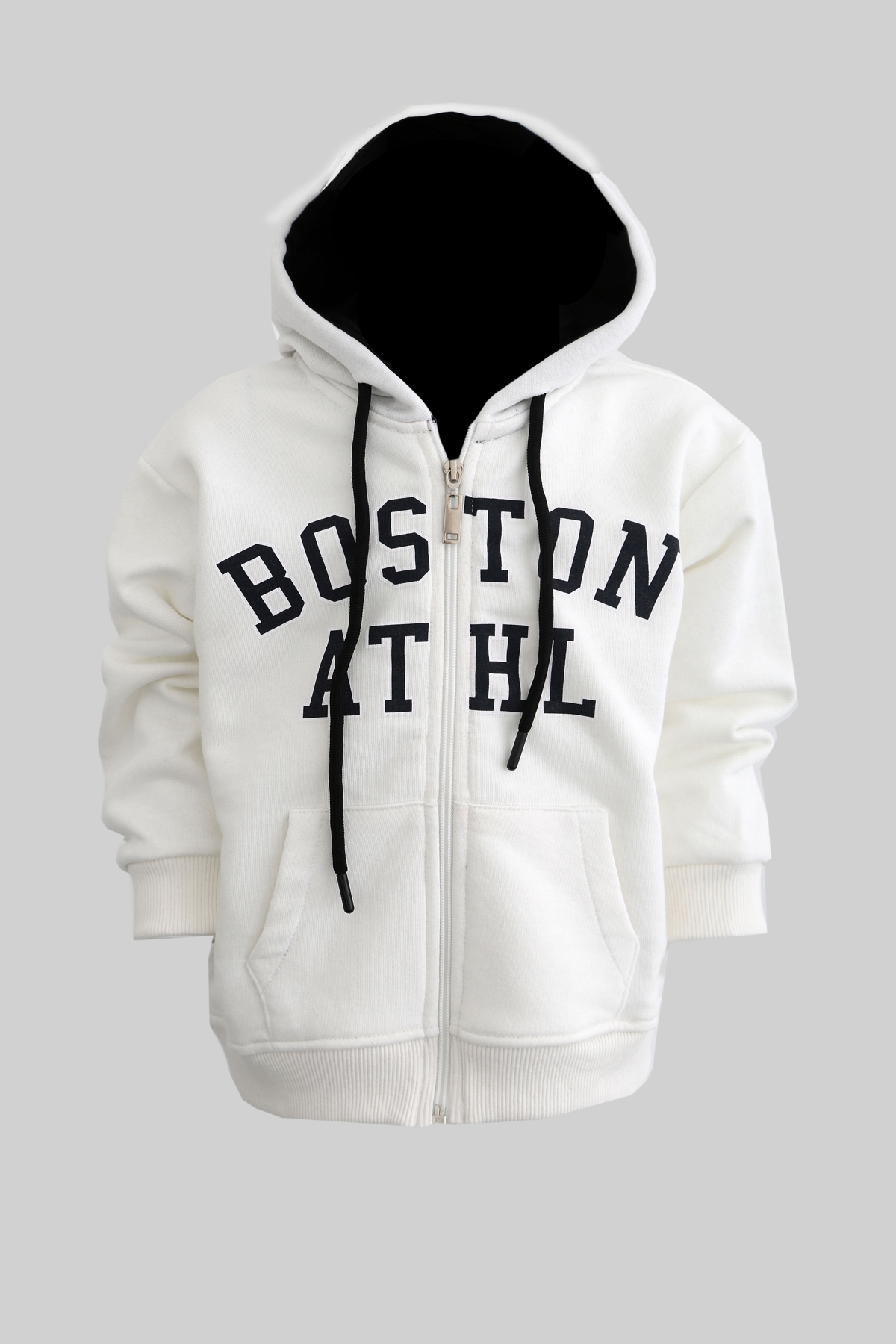 Ekru Fermuarlı Boston Çocuk Sweatshirt 