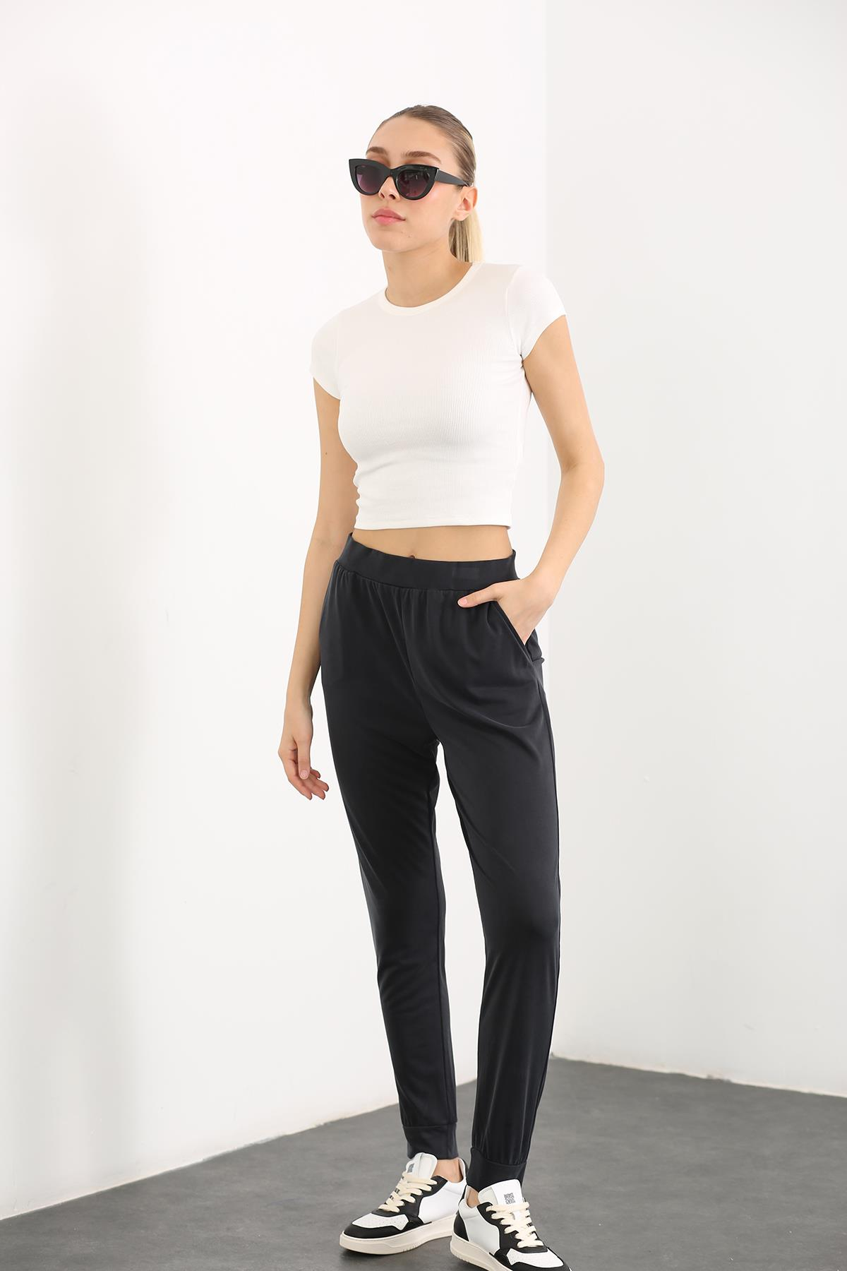 Ekru Likralı Fitilli Tshirt 4770