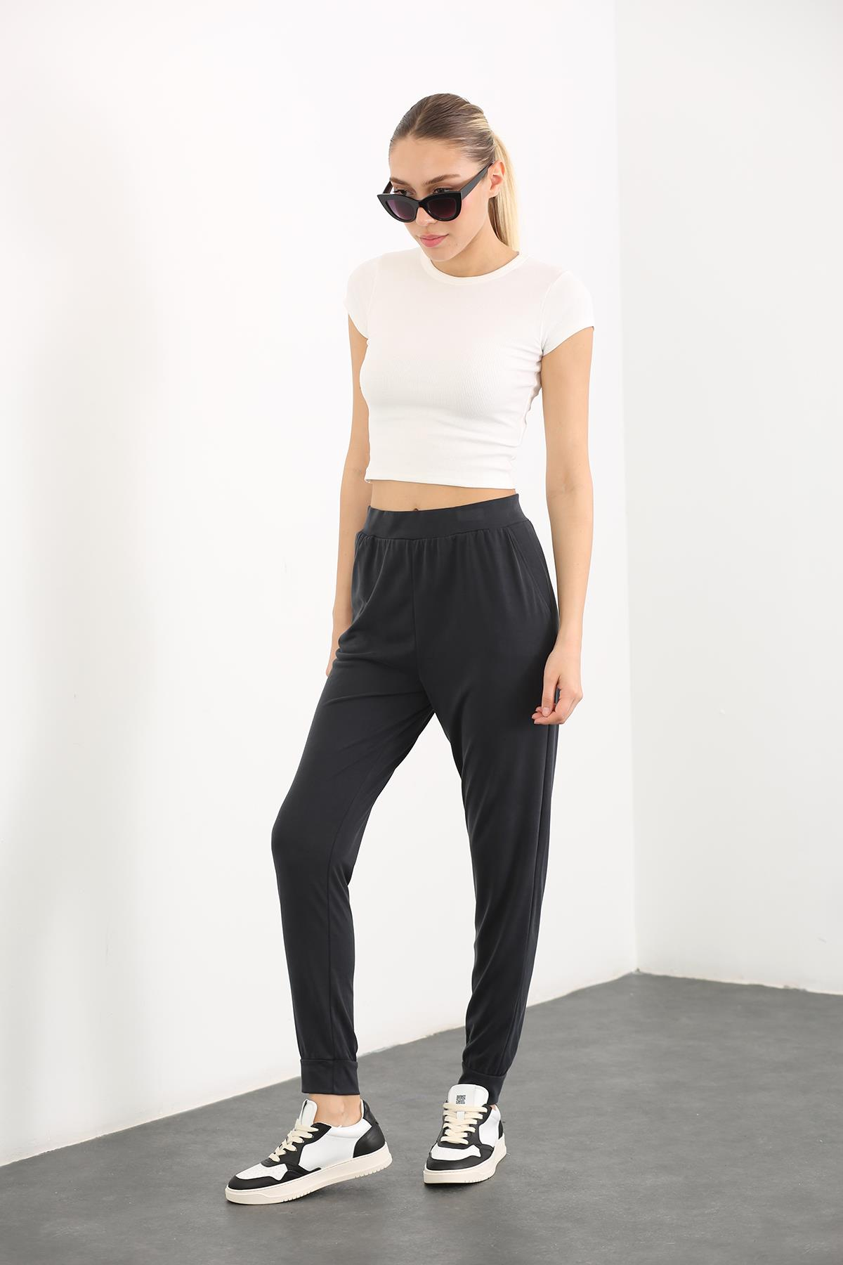 Ekru Likralı Fitilli Tshirt 4770