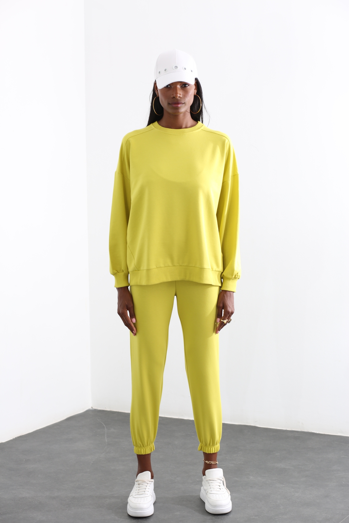 Fıstık Yeşili Oversize Eşofman Takım 98243