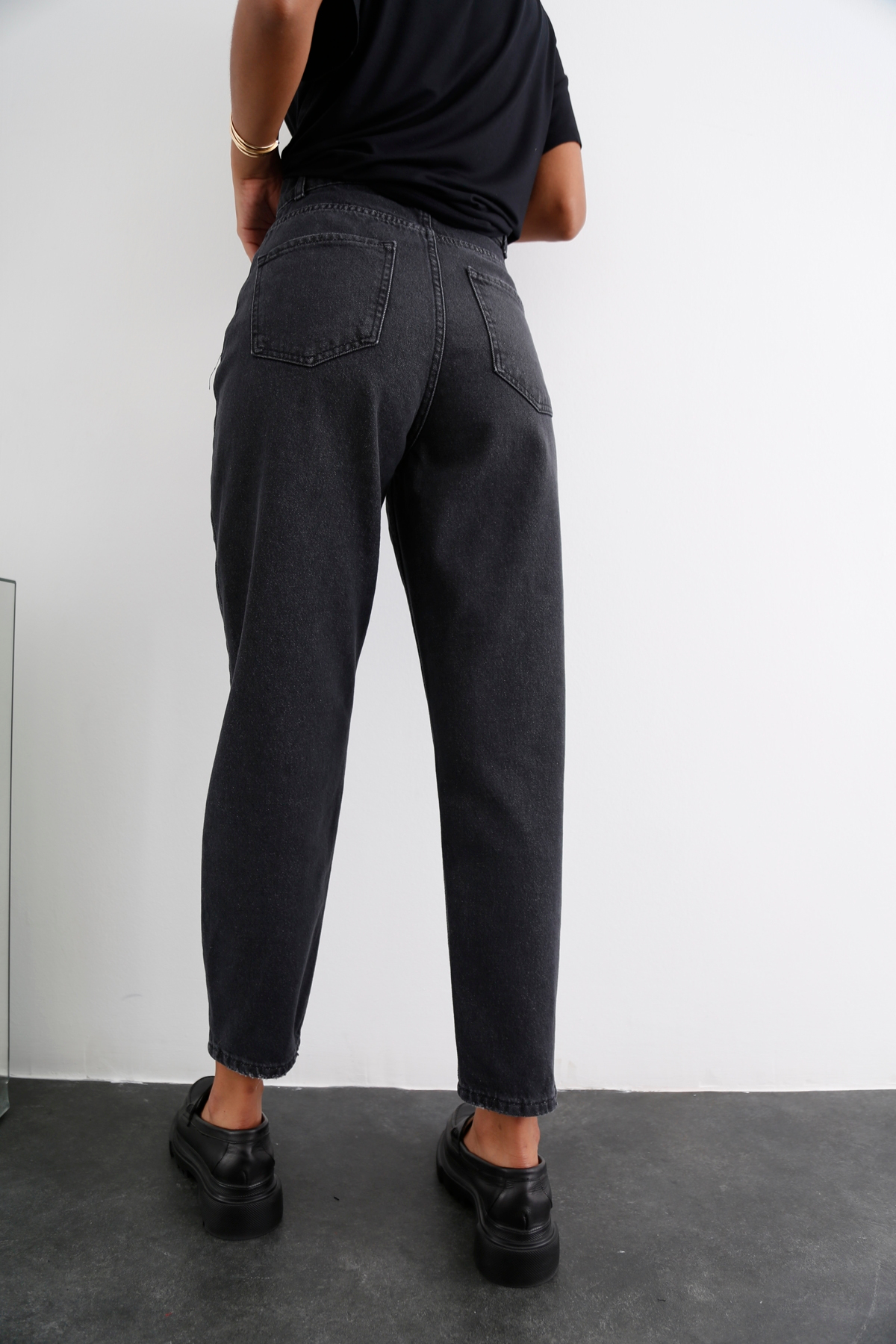 Füme Extra Yüksek Bel Mom Jean 21474