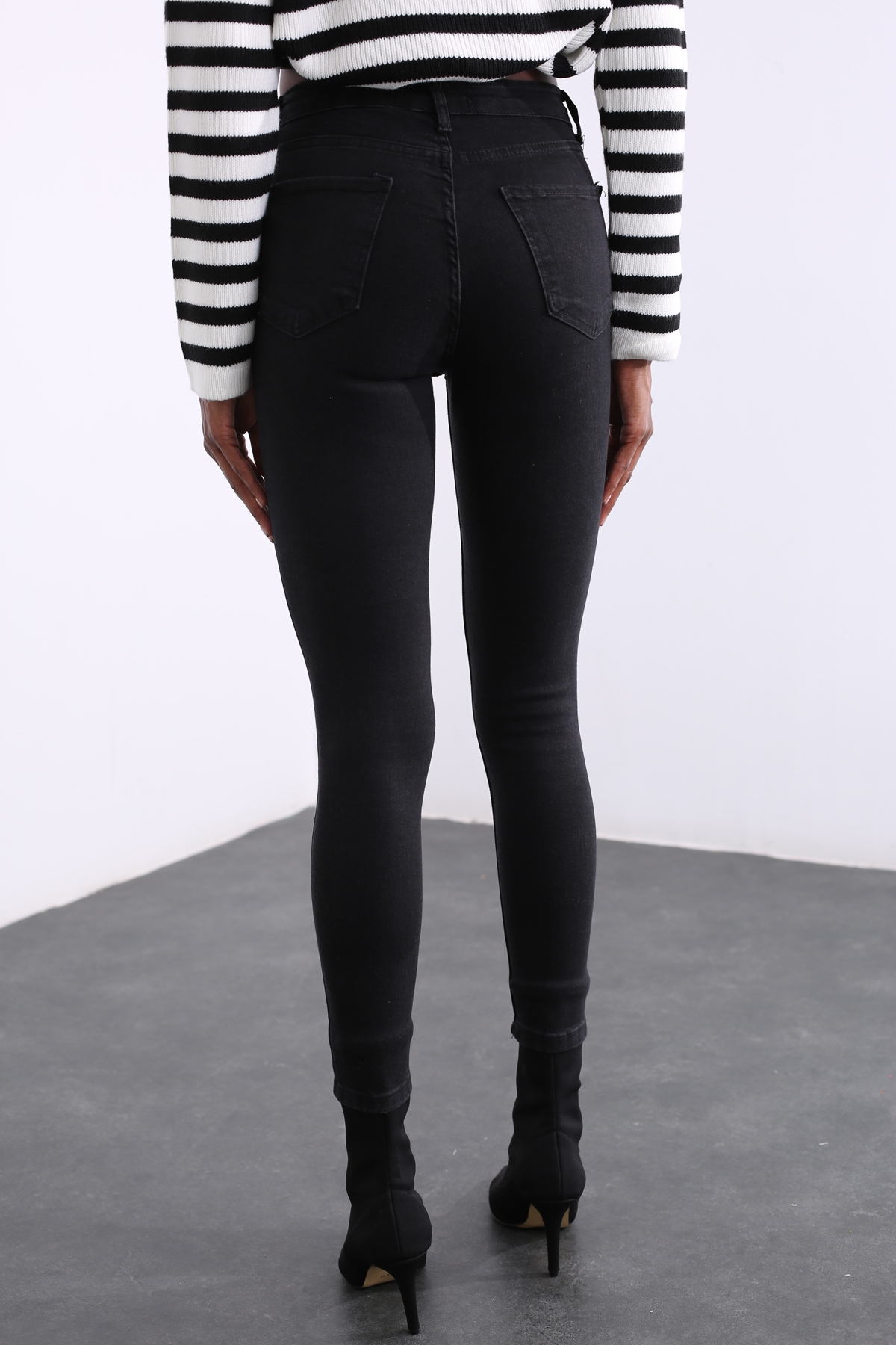 Füme Yüksek Bel Likralı Skinnyy Jean 2158