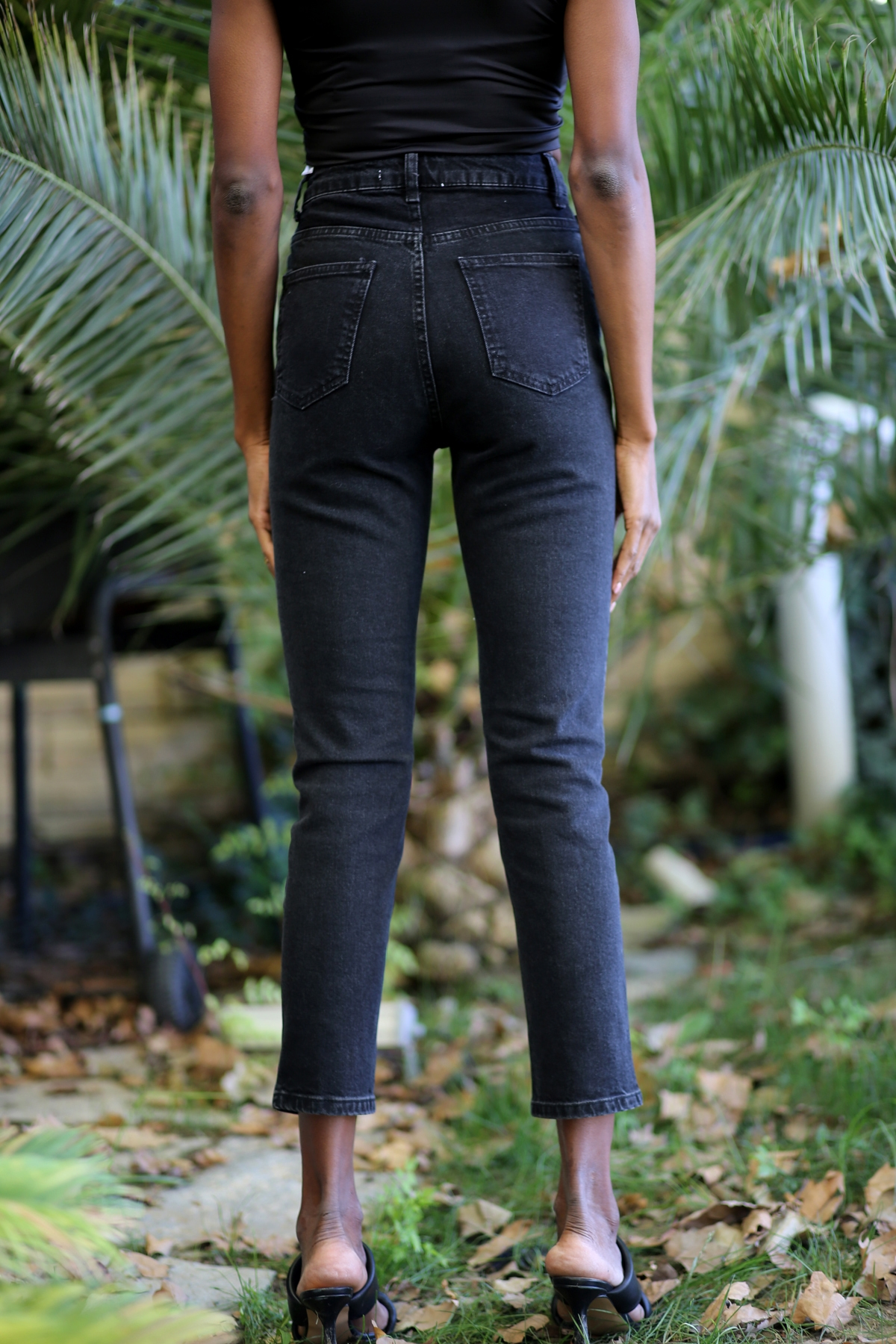 Füme Yüksek Bel Mom Fit Jean 209