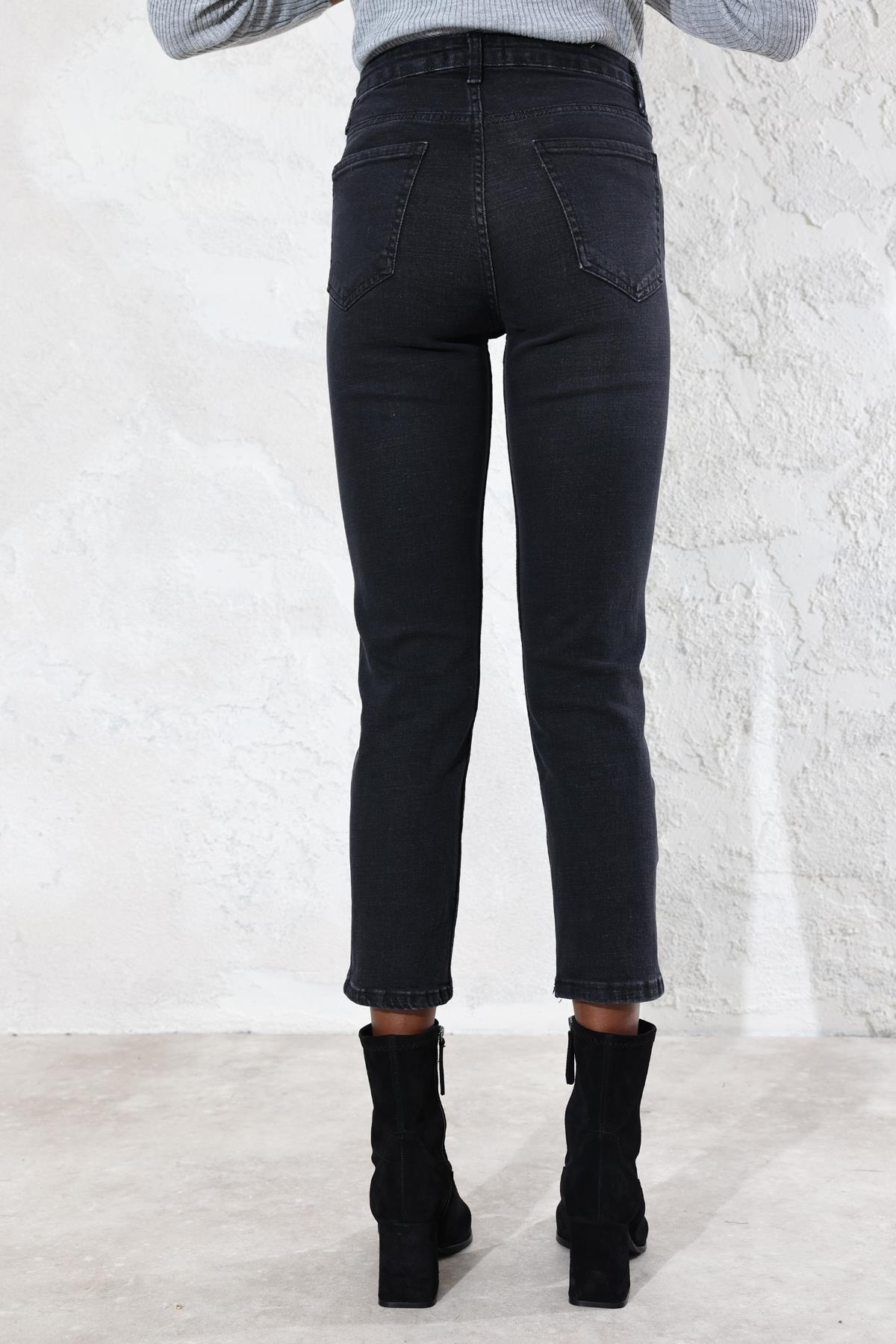 Füme Yüksek Bel Mom Jean 