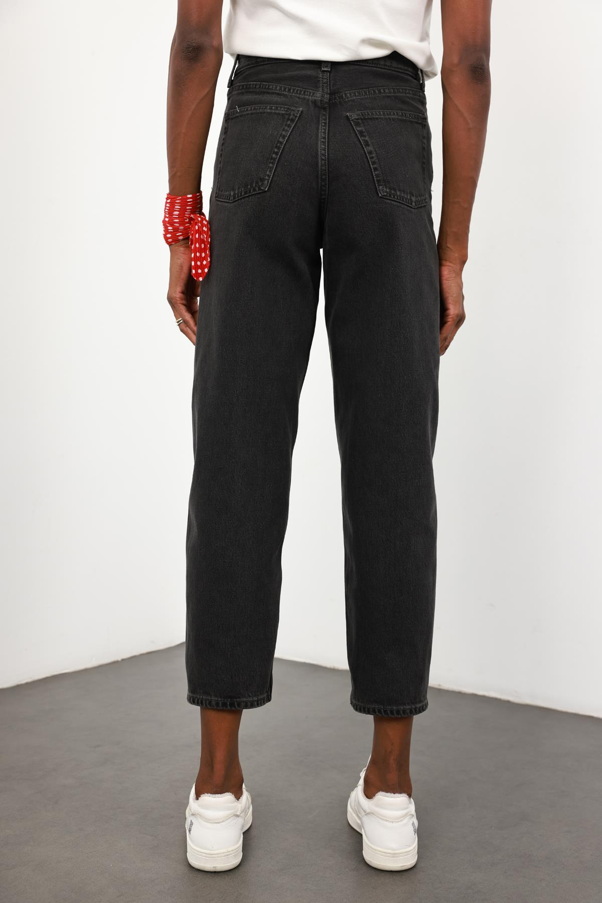 Füme Yüksek Bel Tapered Jean 