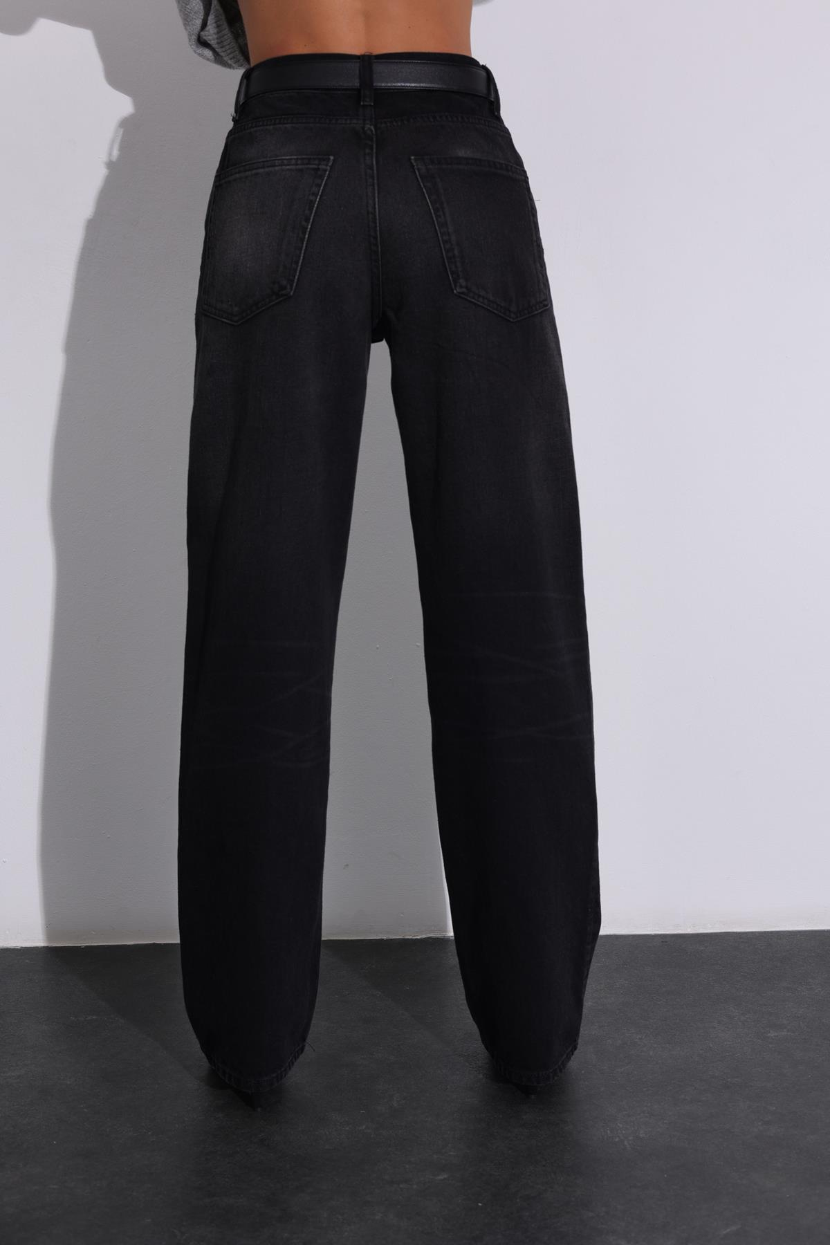 Füme Yüksek Bel Wide Leg Jean 