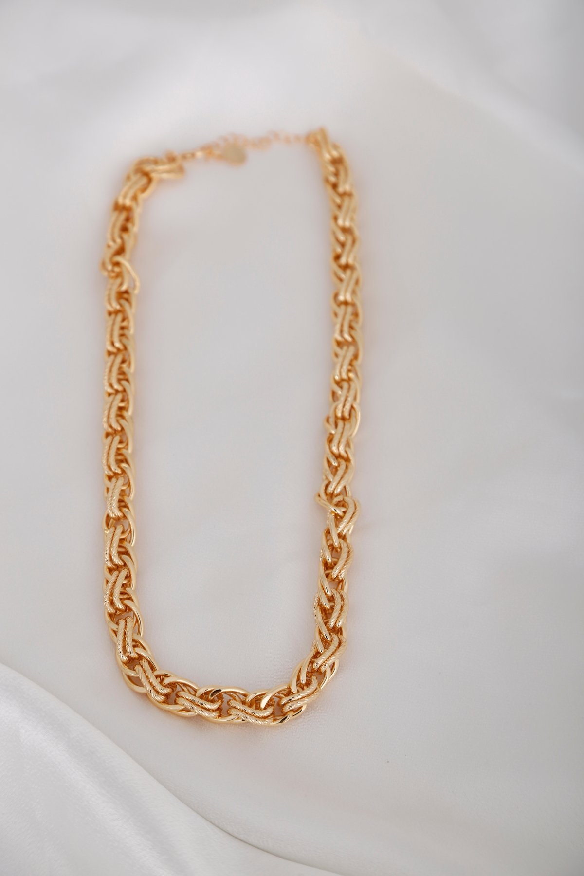 Gold Çift Burgu Kolye 