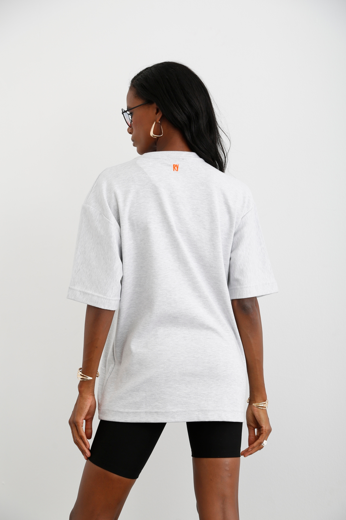 Gri Bisiklet Yaka Sweat Tshirt 