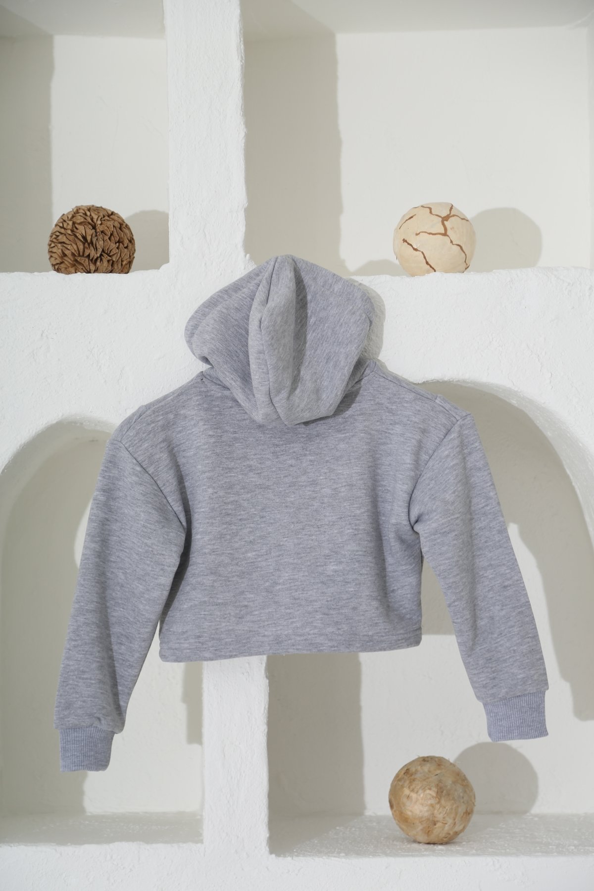Gri Focus Baskılı Çocuk Sweatshirt 