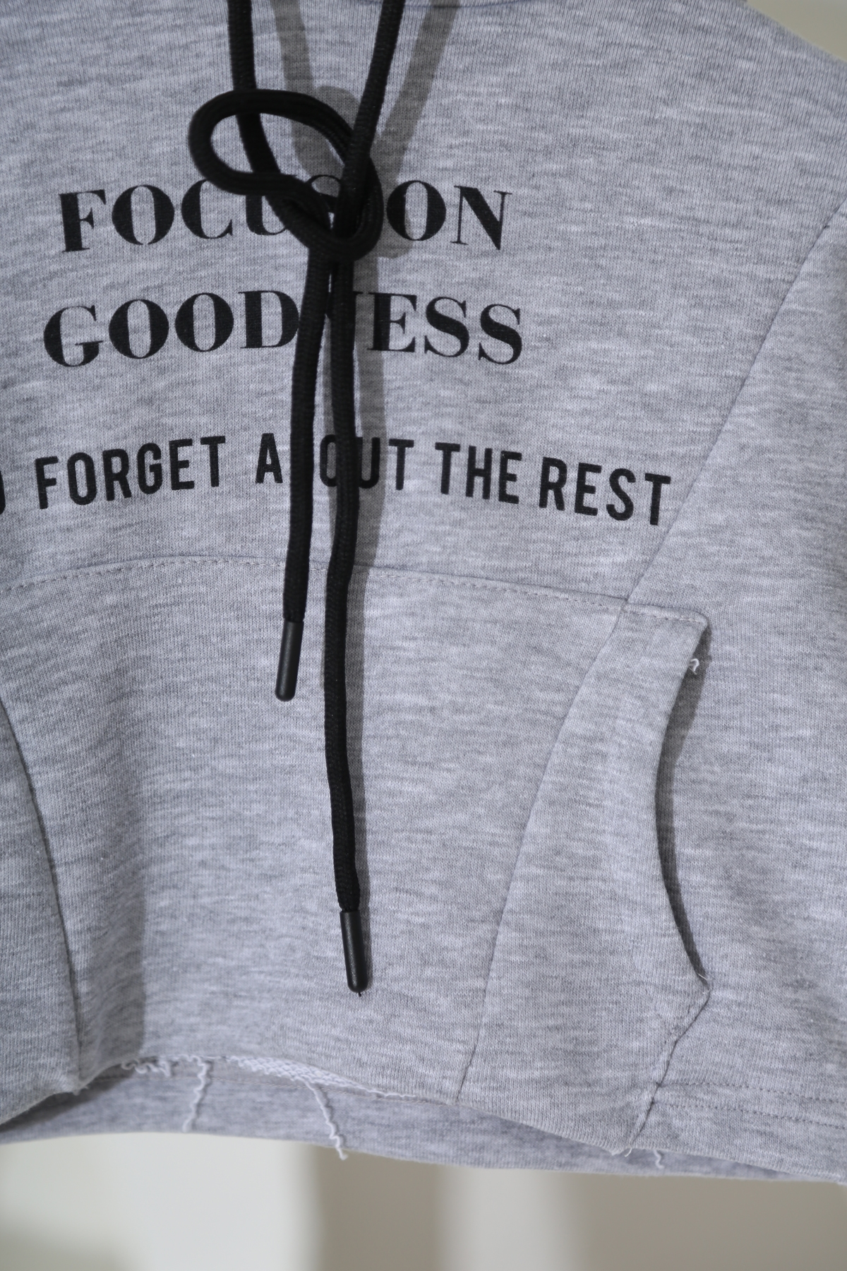 Gri Focus Baskılı Çocuk Sweatshirt 